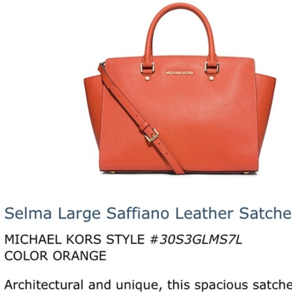 MICHAEL KORS SELMA LARGE Seinna SAFFIANO LEATHER S - Picture 3 of 8